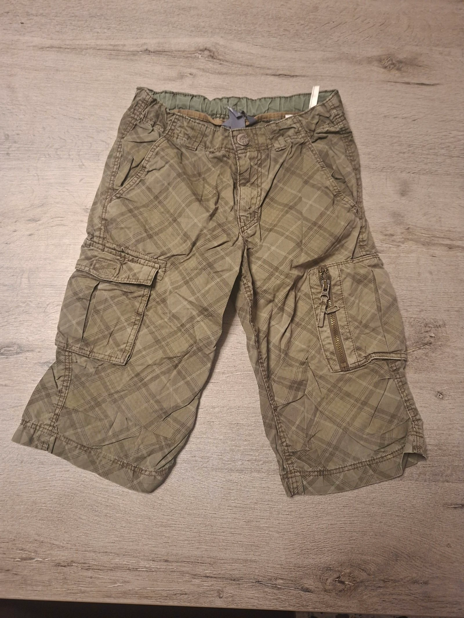 🌷F4-10🌷Calça cargo curta para menino TISSAIA – Tamanho 8 anos – Cor camelo/laranja – Robusta e na moda🌷 – photo 2